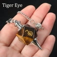 thumbnail image 1 of Cho Ku Rei Pendulum Crystal Quartz Runes Chakra Gemstone Pendant Wicca Healing, 1 of 9