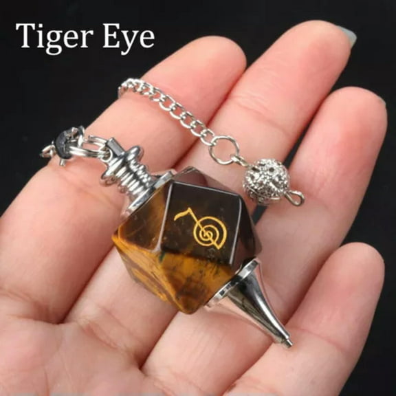 Cho Ku Rei Pendulum Crystal Quartz Runes Chakra Gemstone Pendant Wicca Healing