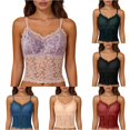 thumbnail image 1 of ChoXxx Women's Lace Backless Camisole Removable Padding Braless Strap Casual Pink M, 1 of 7