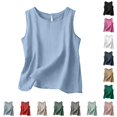 thumbnail image 1 of ChoXxx Women's Plus Size Sleeveless Loose Fit Camisole Tank Summer Light Blue S, 1 of 7