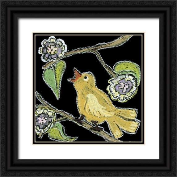 Choate, Lisa 12x12 Black Ornate Wood Framed with Double Matting Museum Art Print Titled - Flower Song II