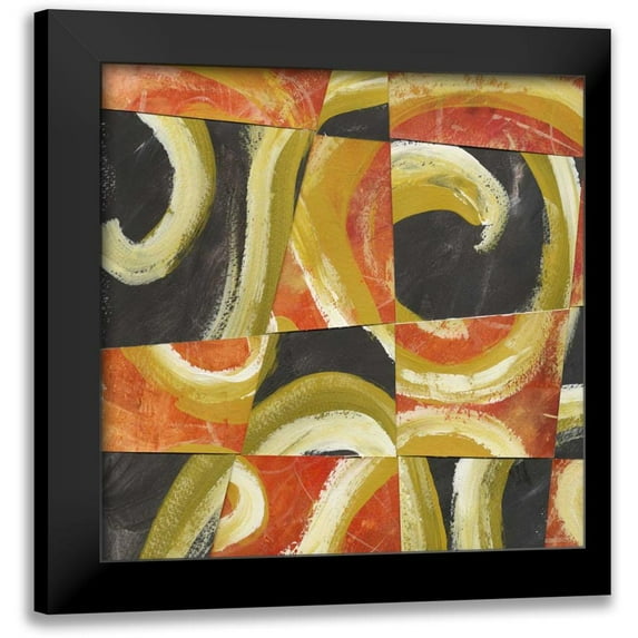 Choate, Lisa 20x20 Black Modern Framed Museum Art Print Titled - Fire and Slate II