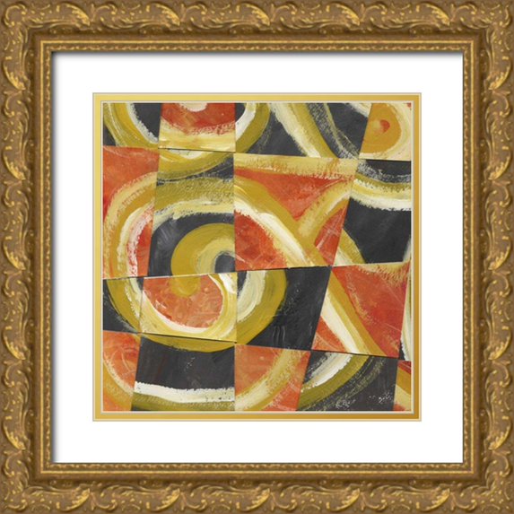 Choate, Lisa 20x20 Gold Ornate Wood Framed with Double Matting Museum Art Print Titled - Fire and Slate I
