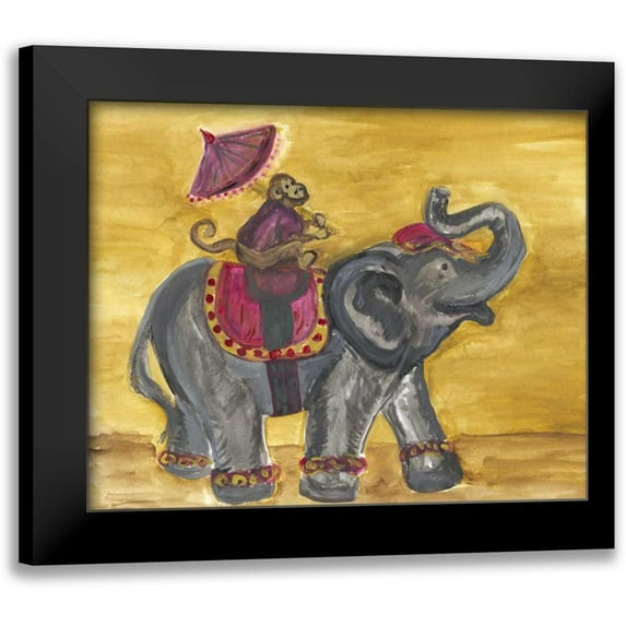 Choate, Lisa 24x20 Black Modern Framed Museum Art Print Titled - Delhi Parade I