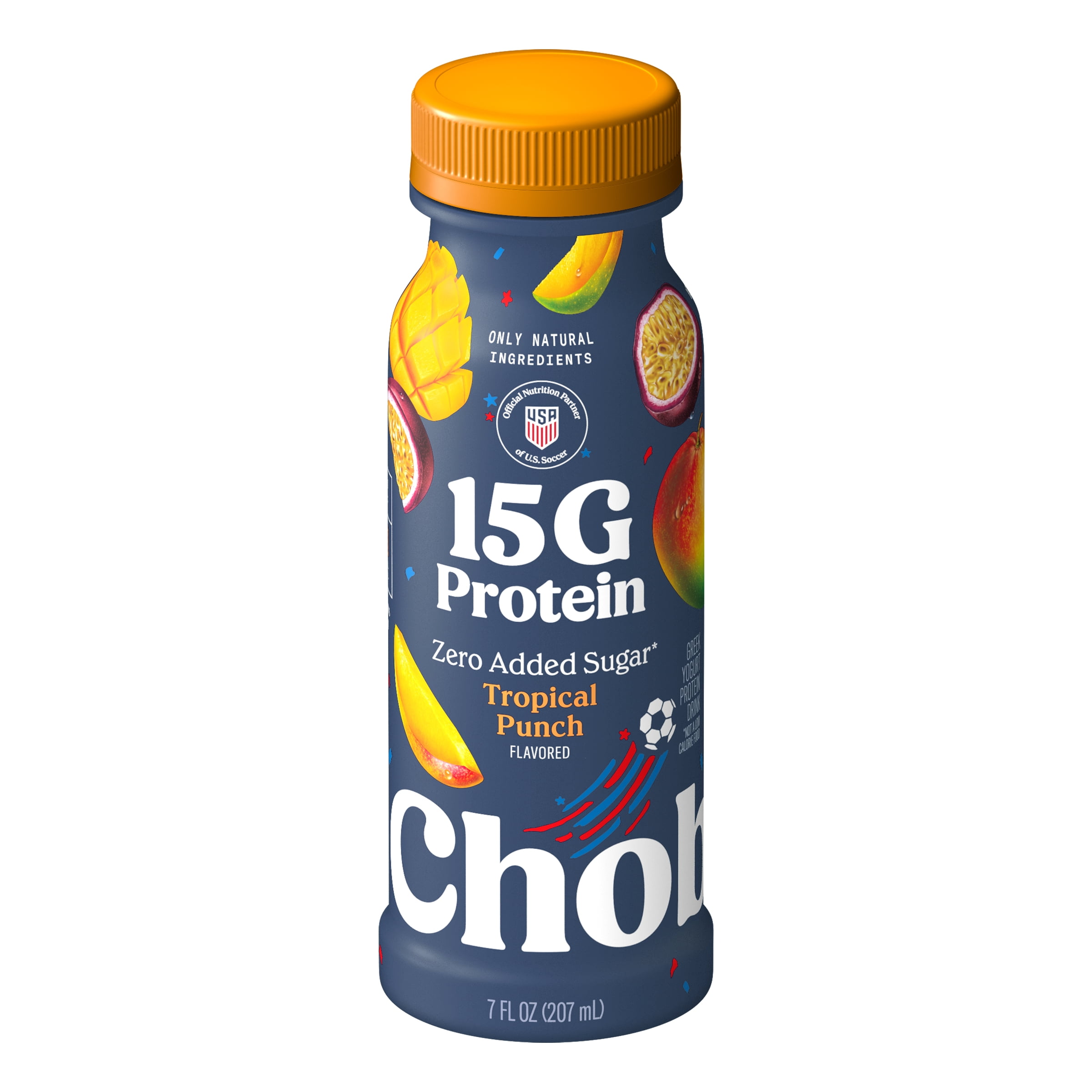 Chobani 15G Protein Low-Fat Greek Yogurt Drink Tropical Punch 7 fl oz Bottle