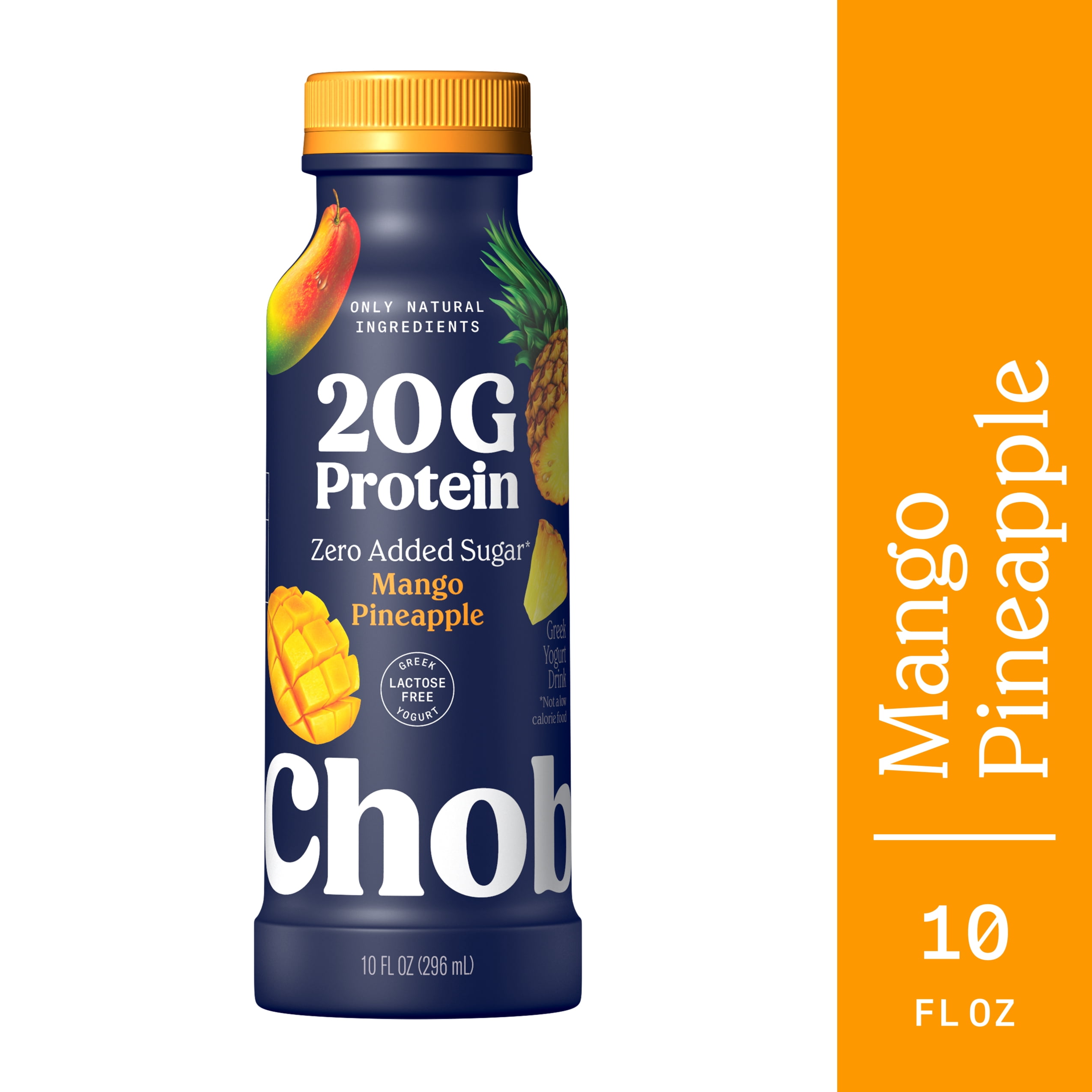 Chobani 20G Protein Low-Fat Greek Yogurt Drink, Mango Pineapple, 10 fl oz Bottle