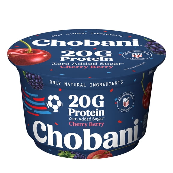 Chobani 20G Protein Low-Fat Greek Yogurt Cherry Berry 6.7oz Cup