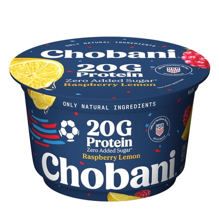 Chobani 20G Protein Low-Fat Greek Yogurt Raspberry Lemon 6.7oz Cup