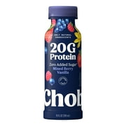 Chobani 20G Protein Low-Fat Greek Yogurt Drink Mixed Berry Vanilla 10 fl oz Bottle