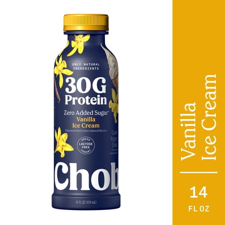 Chobani 30G Protein Low-Fat Greek Yogurt Drink Vanilla Ice Cream 14 fl oz Bottle
