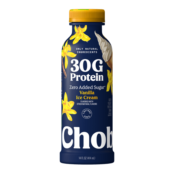 Chobani 30G Protein Low-Fat Greek Yogurt Drink Vanilla Ice Cream 14 fl oz Bottle