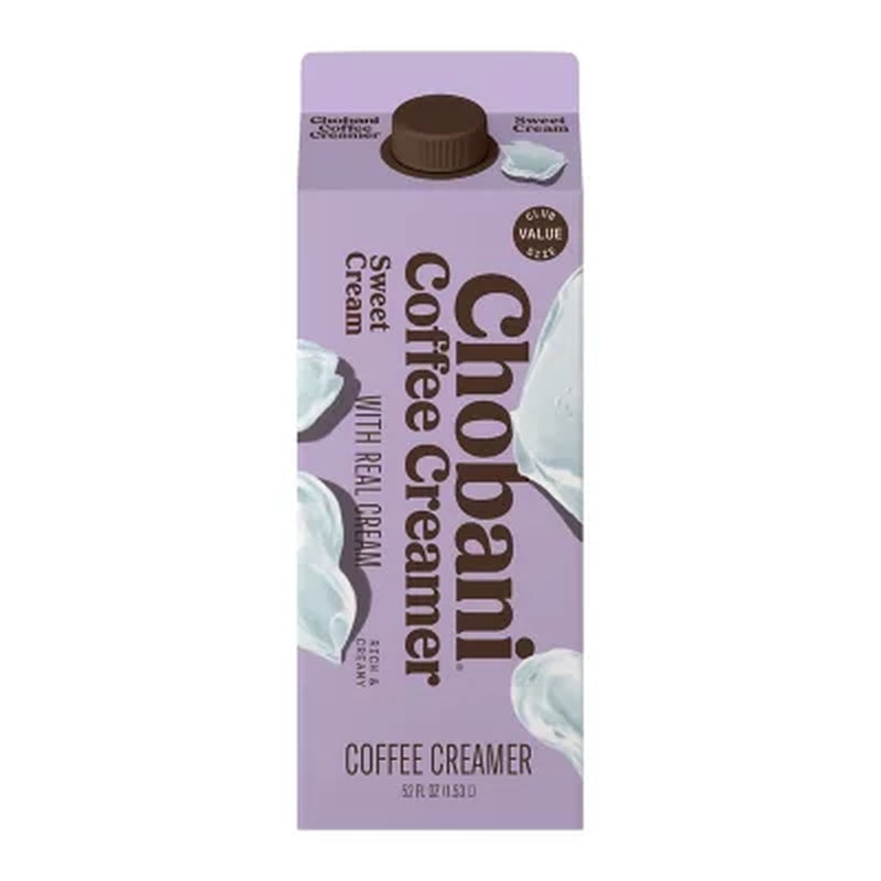 Chobani Dairy Coffee Creamer, Sweet Cream, 52 Fl. Oz.