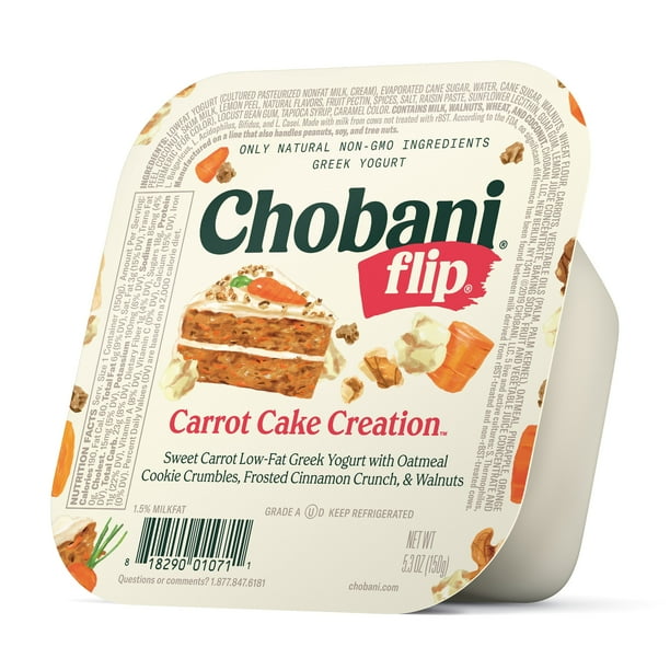 Chobani, Flip Carrot Cake Creation LowFat Greek Yogurt 5.3 Oz