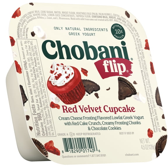 Chobani Flip Low-Fat Greek Yogurt Red Velvet Cupcake 4.5oz
