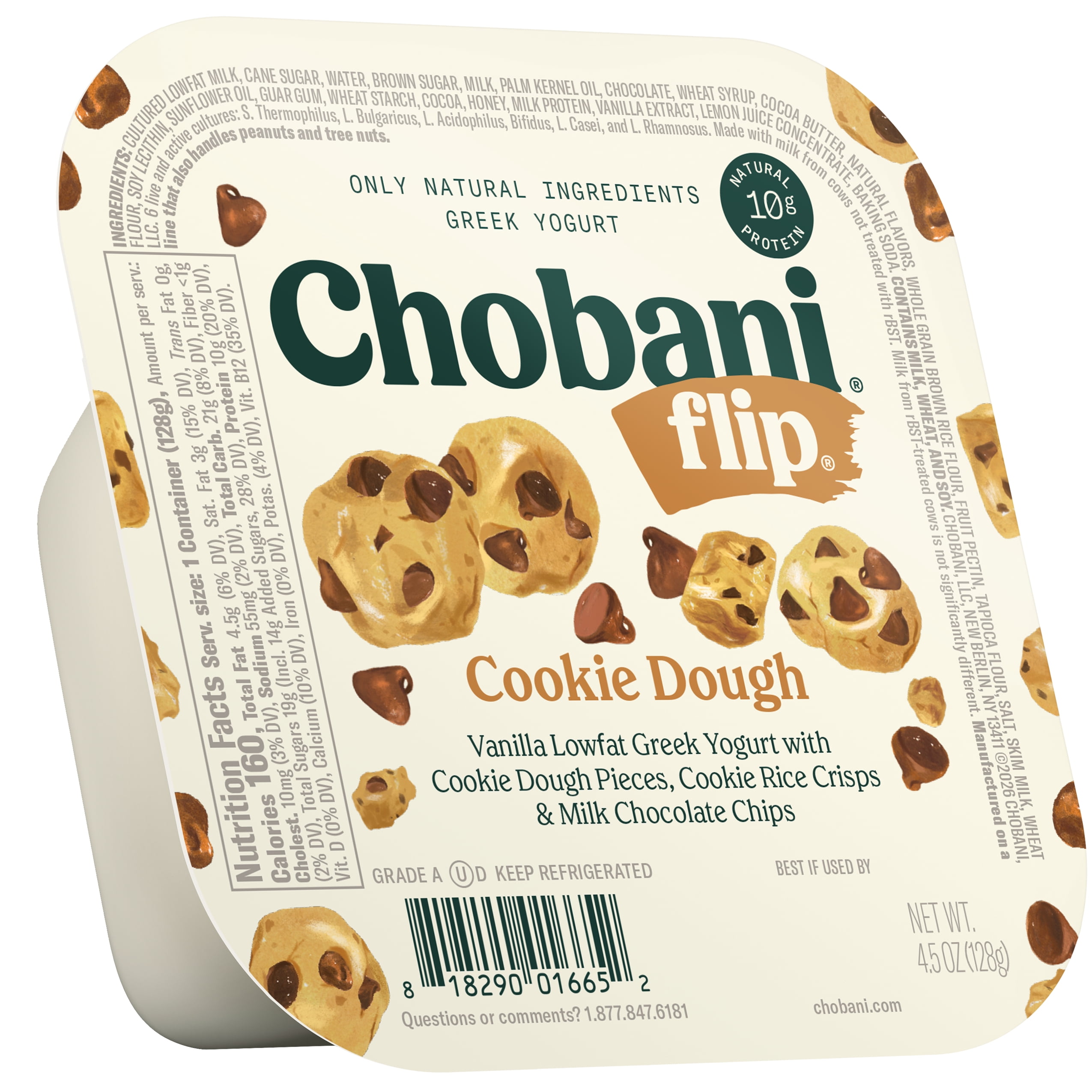 Chobani Low Fat Cookie Dough Greek Yogurt, 4.5 Oz