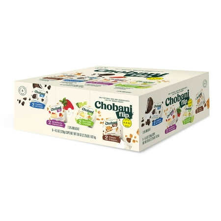 Chobani Low Fat Greek Yogurt Flip, Family 8 Pack, Plastic Cup
