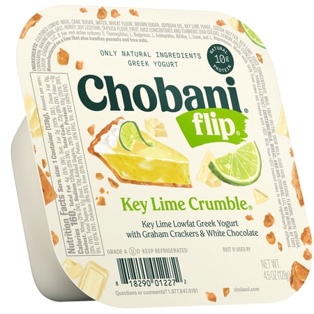 Chobani Flip Low-Fat Greek Yogurt Key Lime Crumble 4.5 oz Cup