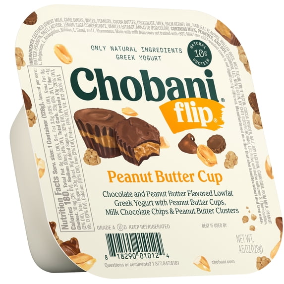 Chobani Flip Low-Fat Greek Yogurt, Peanut Butter Cup 4.5 oz