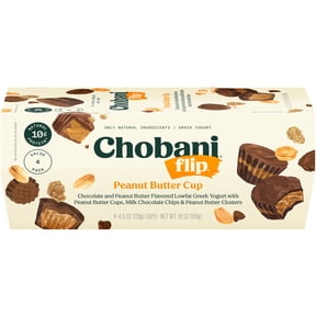 Chobani Flip Low-Fat Greek Yogurt Peanut Butter Cup 4.5 oz 4 Pack