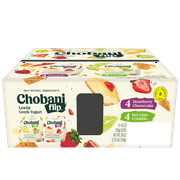 Chobani Flip Low-Fat Greek Yogurt Key Lime Crumble, Strawberry Cheesecake 4.5 oz 8 Pack