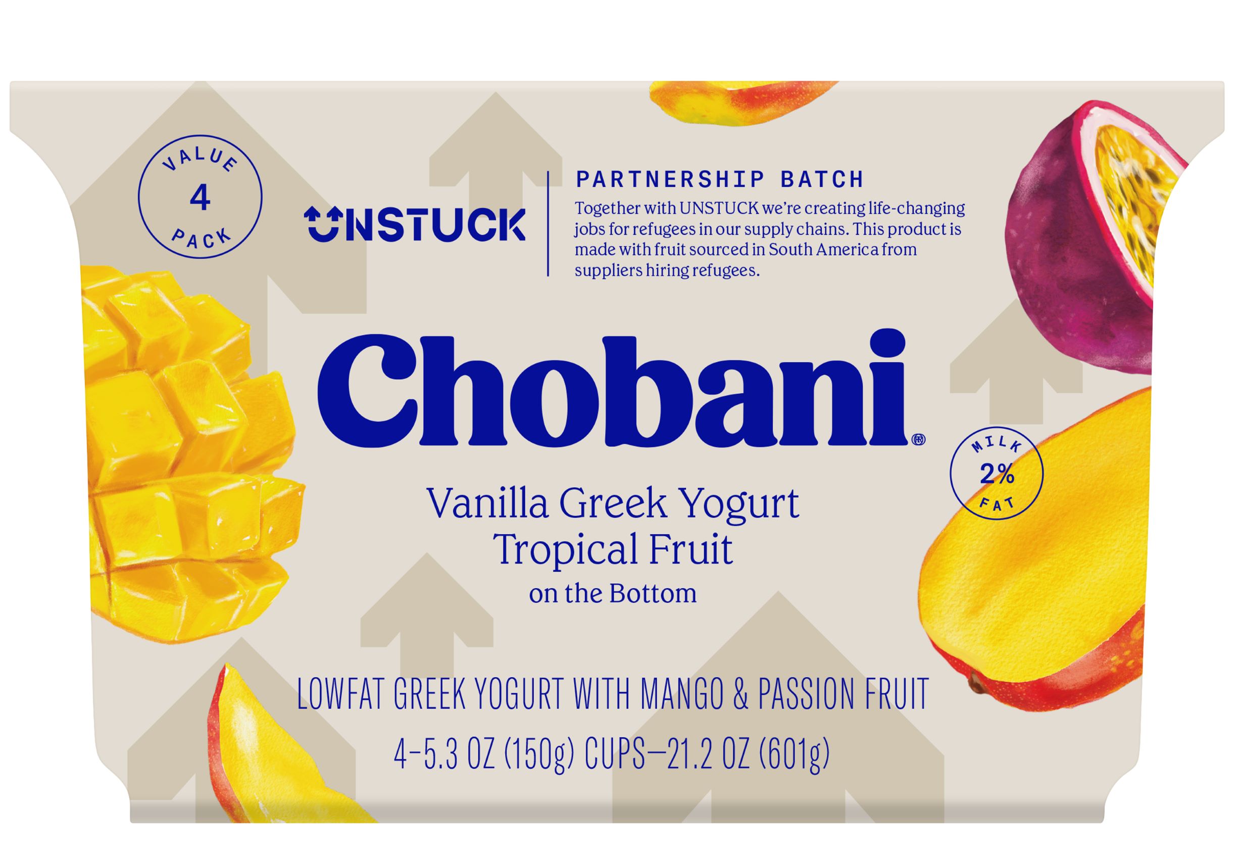 Chobani Hero Batch, Vanilla Greek Yogurt with Mixed Berry on the Bottom