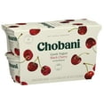 thumbnail image 1 of Chobani Non-Fat Greek Yogurt Black Cherry on The Bottom 5.3 oz 4 Pack, 1 of 12