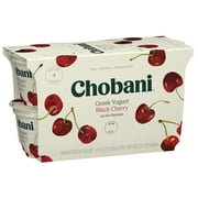 Chobani Non-Fat Greek Yogurt Black Cherry On The Bottom 5.3 oz 4PK