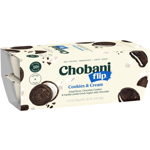 Chobani Non-Fat Greek Yogurt, Cookies and Cream 4PK Cup
