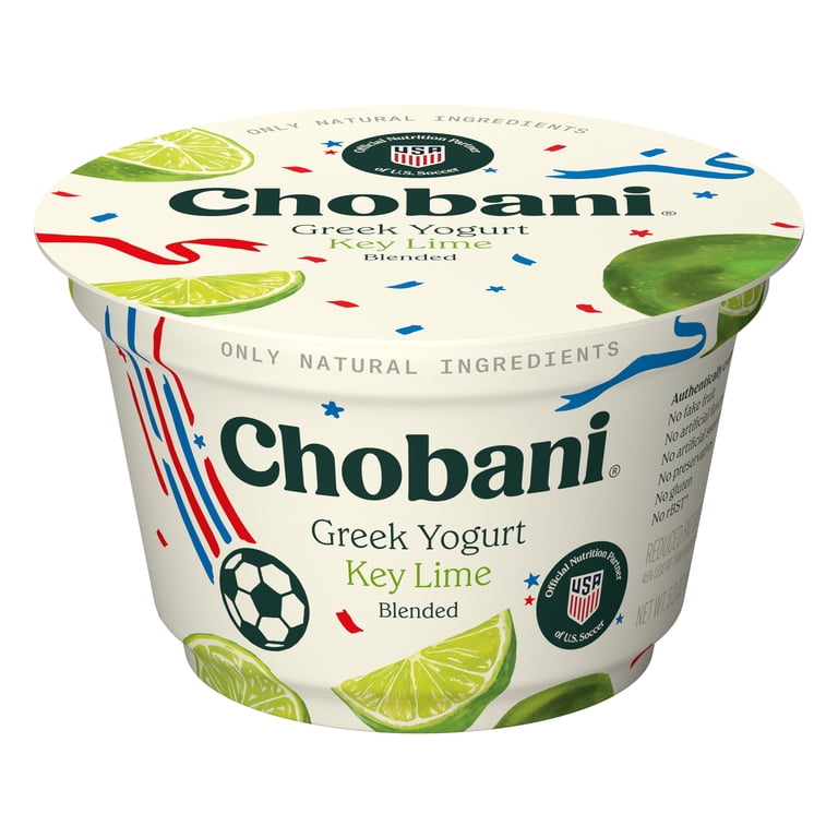 Chobani Low-Fat Greek Yogurt Key Lime Blended 5.3 oz Cup - Walmart.com