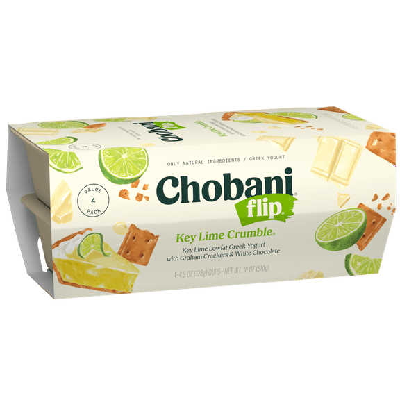 Chobani Flip Low-Fat Greek Yogurt Key Lime Crumble 4.5 oz 4PK