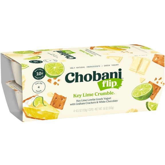 Chobani Flip Low-Fat Greek Yogurt Key Lime Crumble 4.5 oz 4PK