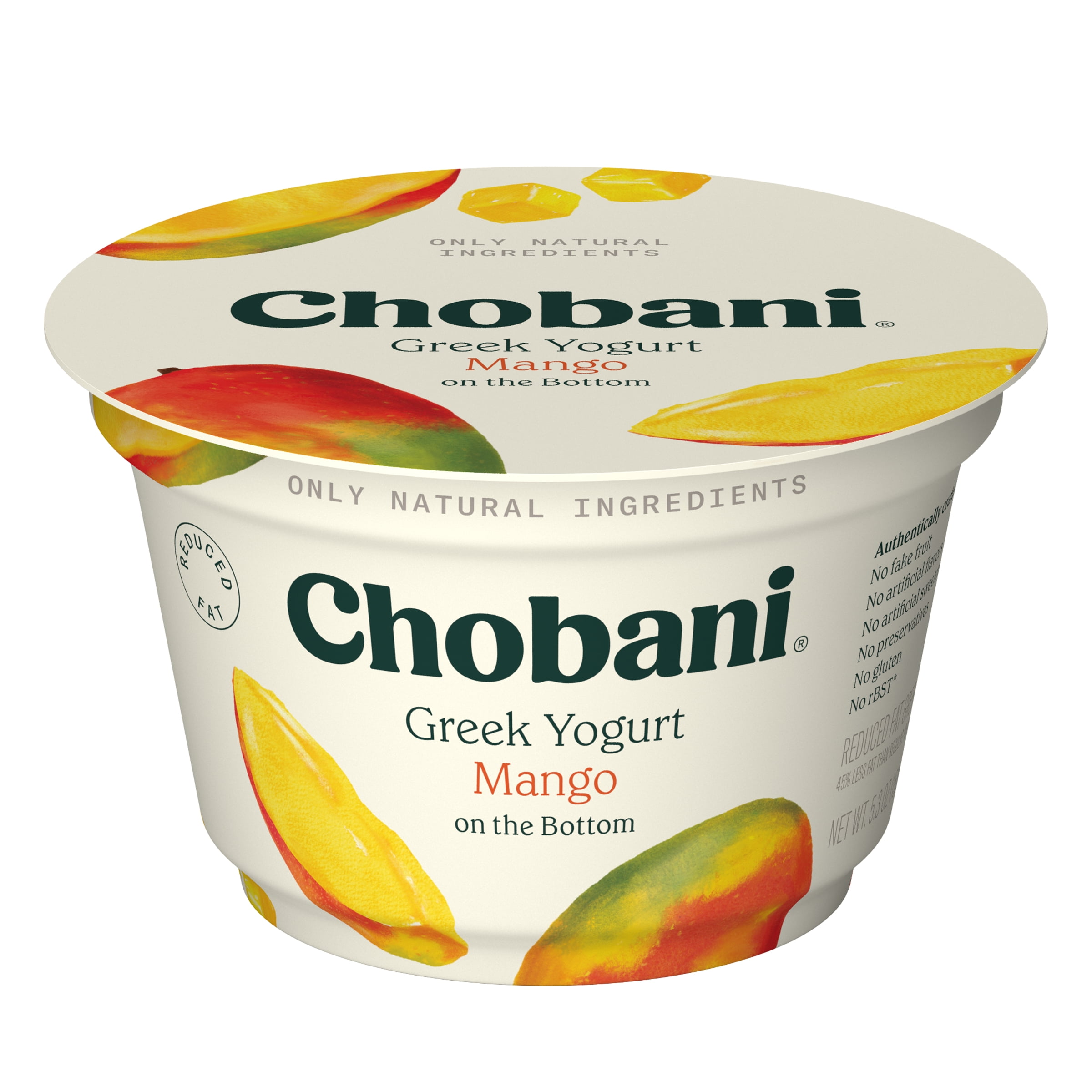 Chobani Low-Fat Greek Yogurt Mango on The Bottom 5.3 oz Cup