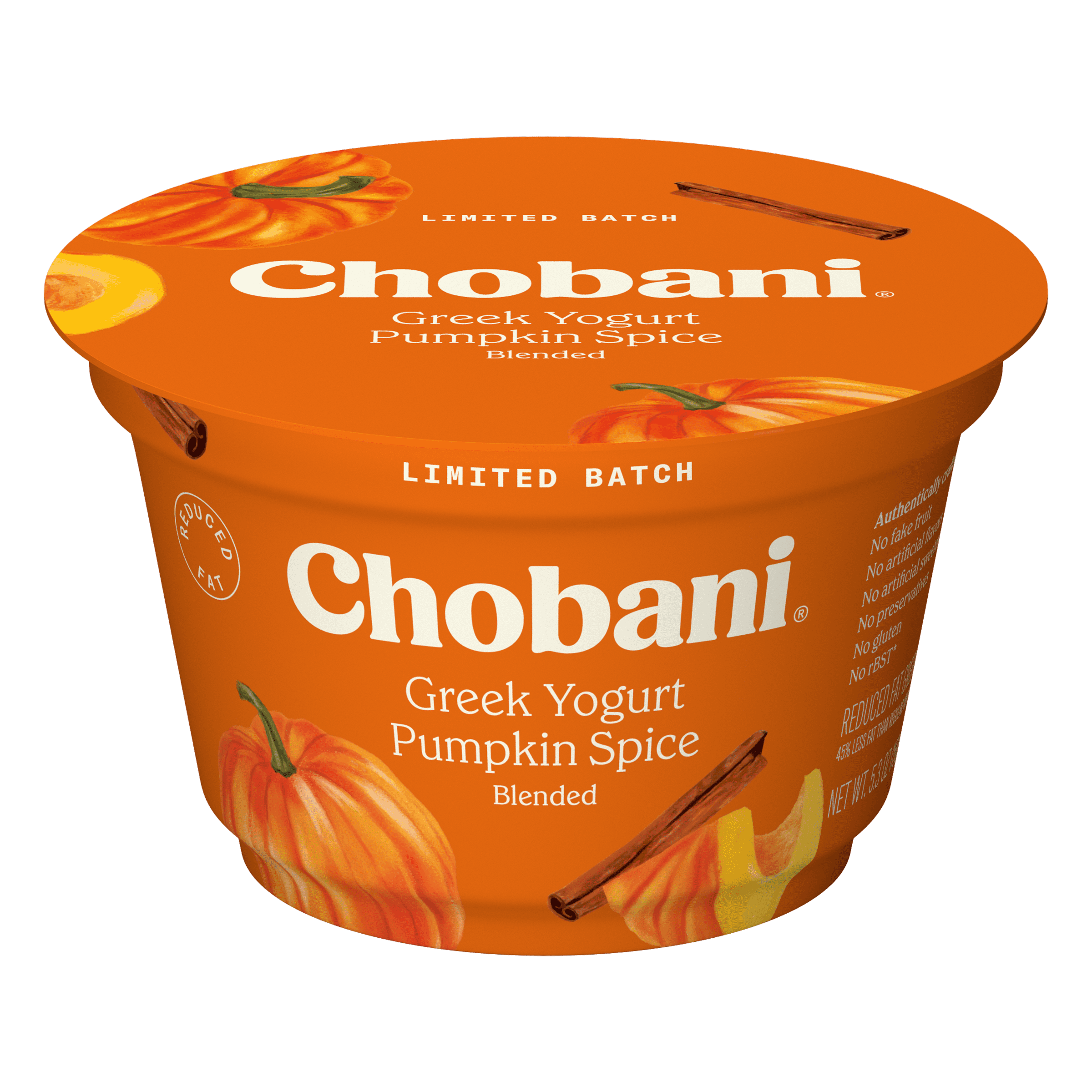Chobani Greek Yogurt Limited Batch Pumpkin Spice Blended 5.3 oz Cup
