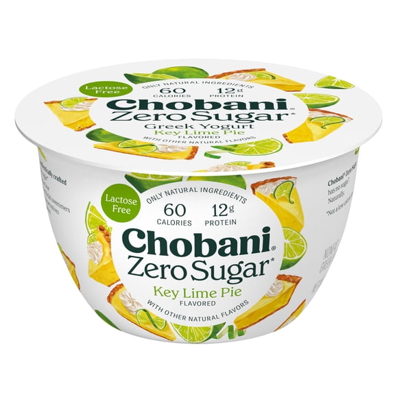 Chobani Zero Sugar Non-Fat Greek Yogurt Key Lime Pie 5.3 oz Cup