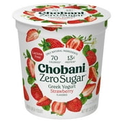 Chobani Zero Sugar Non-Fat Greek Yogurt Strawberry 32 oz Tub