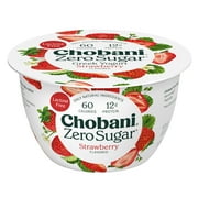 Chobani Zero Sugar Non-Fat Greek Yogurt Strawberry 5.3 oz Cup