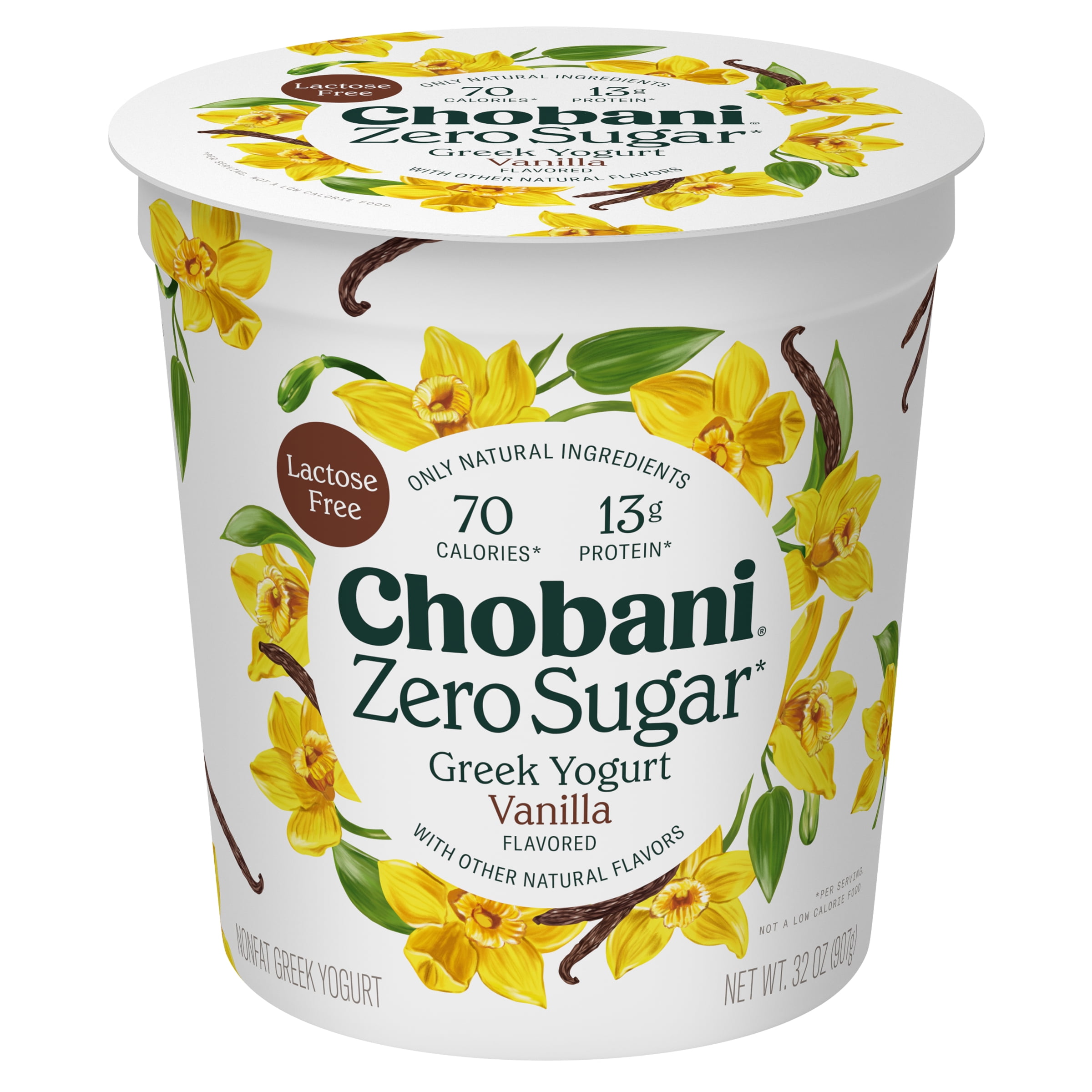 Chobani Zero Sugar Non Fat Greek Yogurt Vanilla 32 oz Tub Walmart com Chobani Zero Sugar Non Fat Greek Yogurt Vanilla 32 oz Tub Walmart com