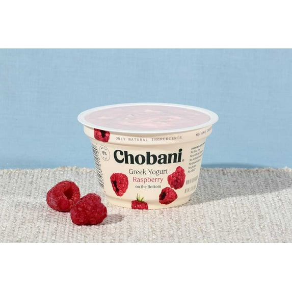 Chobani Raspberry Greek Yogurt, 5.3 Ounce -- 12 per case
