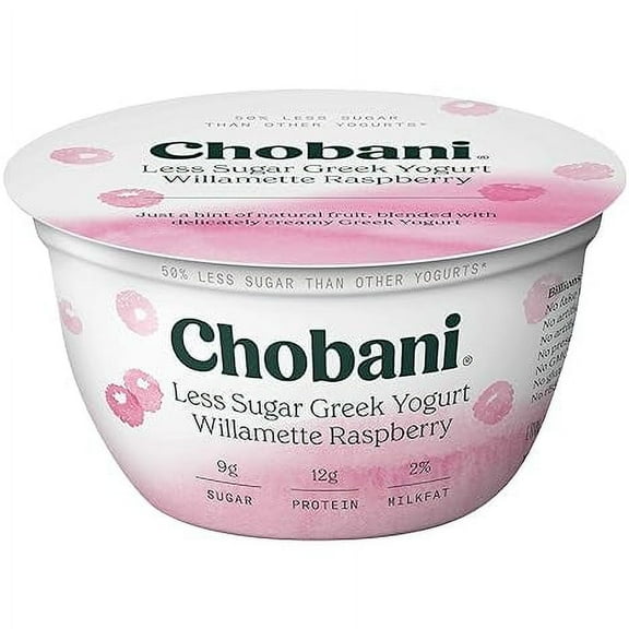 Chobani Williamette Raspberry Greek Yogurt, 5.3 Ounce -- 12 per case.