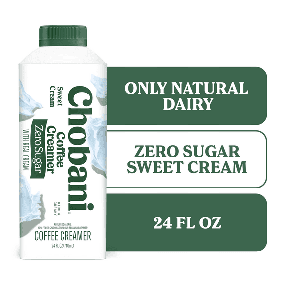 Chobani Zero Sugar Coffee Creamer Sweet Cream 24 fl oz Carton