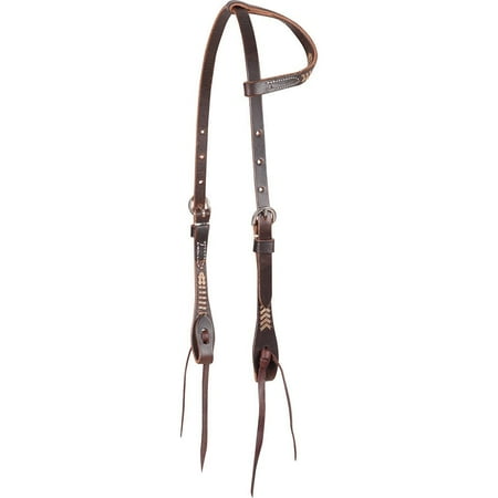 Martin Saddlery Rawhide Laced Chocolate Single Ear Headstall Chocolate HF85SL
