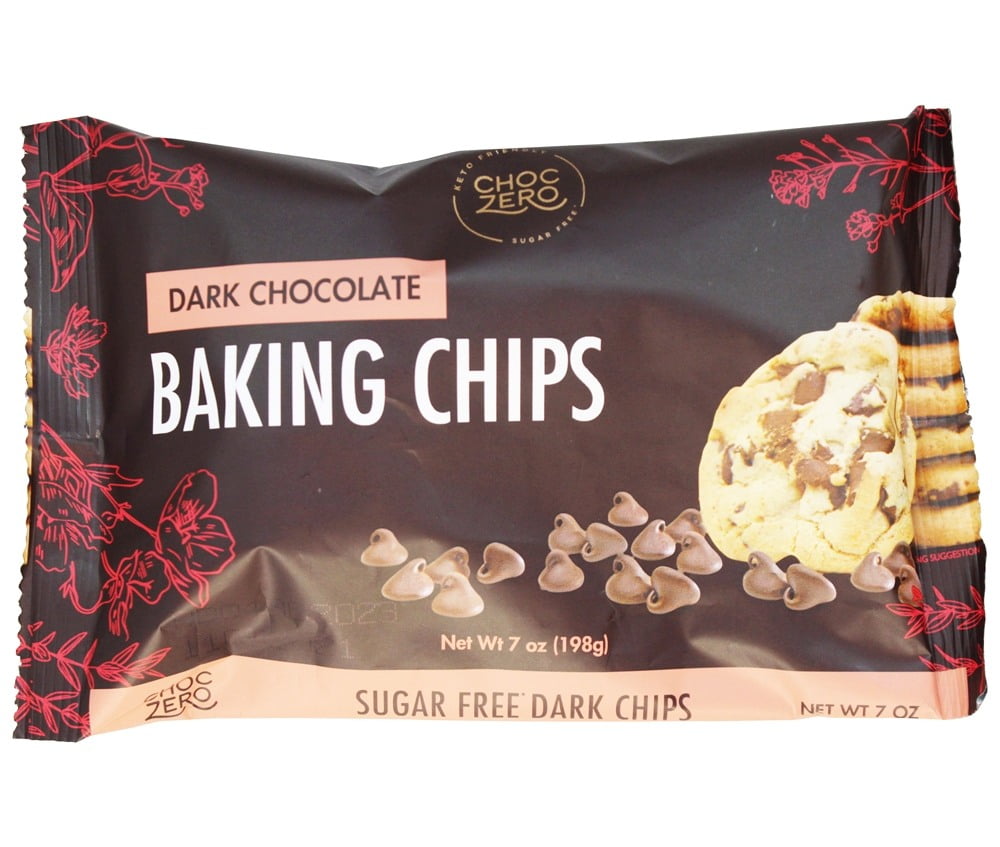 ChocZero Baking Chips Sugar Free Dark Chocolate 7 oz.