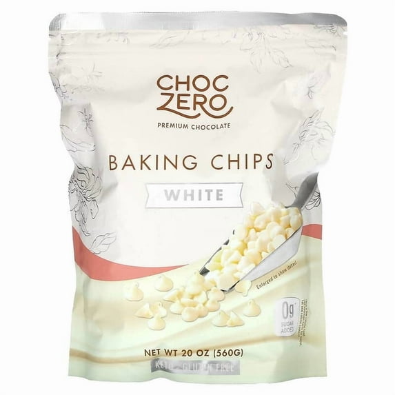 ChocZero, Baking Chips, White, 20 oz Pack of 4