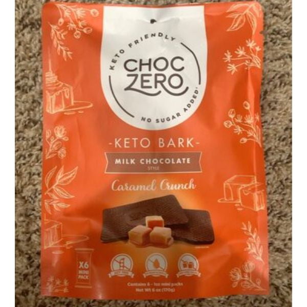 ChocZero Bark Milk Chocolate Caramel Crunch 6 oz (Pack Of 12)