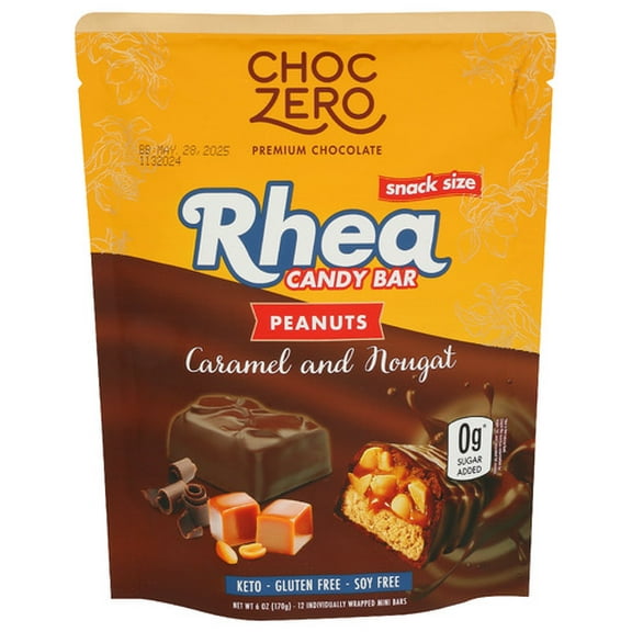 ChocZero Chocolate Mini Rhea Bars 6 oz (Pack of 12)