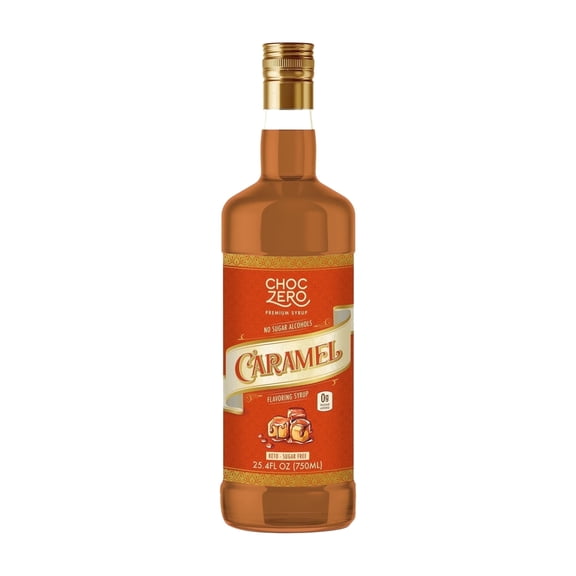 ChocZero Caramel Coffee Syrup, Sugar Free, Keto Friendly, Low Carb, 25.4 oz