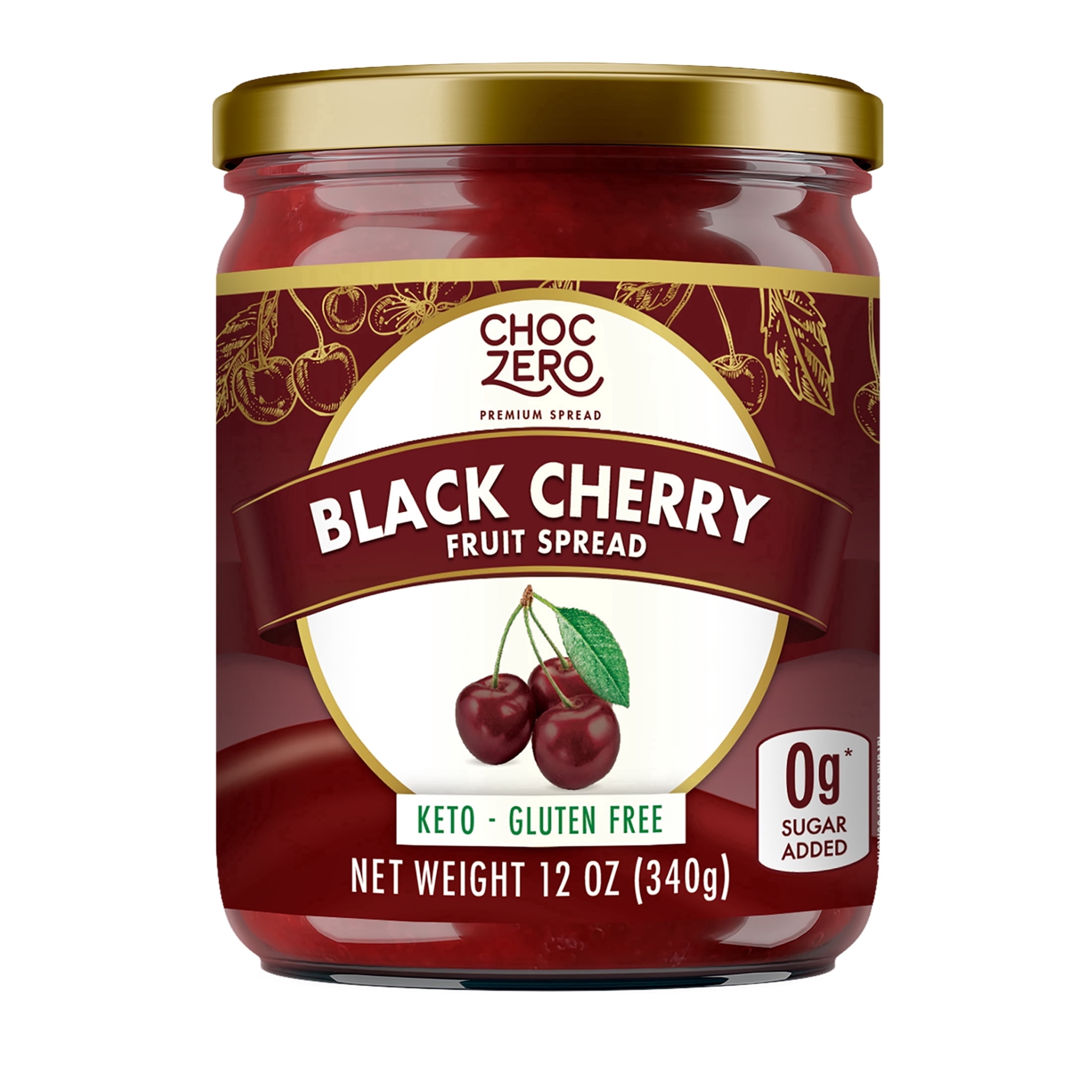 ChocZero, Strawberry Jam, Keto, Low Carb, 12 oz Jar - Walmart.com