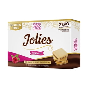 ChocZero Jolies Sugar Free Dark Chocolate Raspberry Filled Cookies, Keto, Gluten Free, 8 oz Box