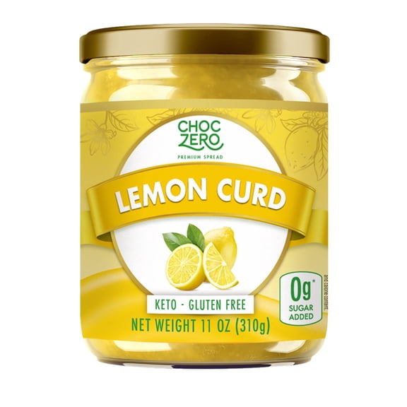 ChocZero Sugar Free Lemon Curd, Keto, Low Carb Lemon Filling, 11 oz Jar