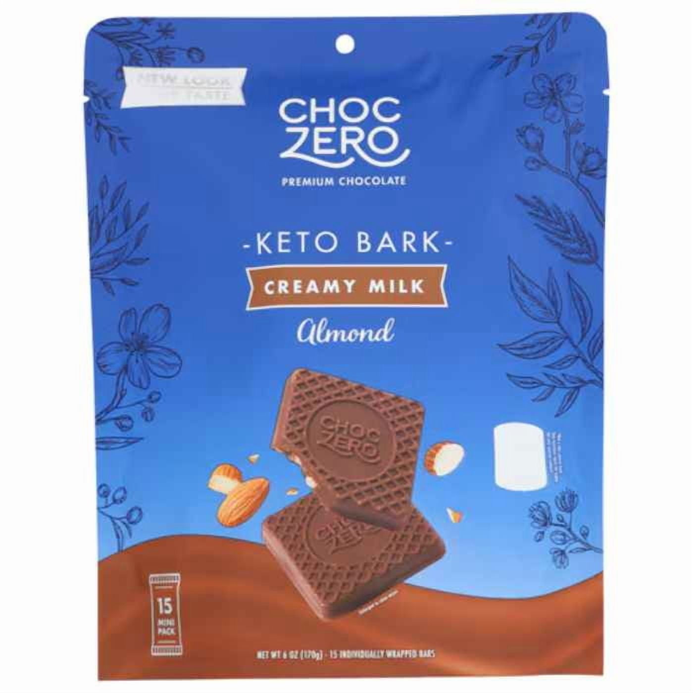 ChocZero - Milk Chocolate Style Keto Bark Sugar Free Almond - 6 oz.